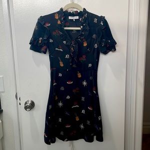 Ruffle Neck Sandro Dress